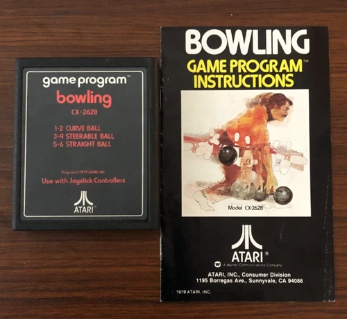 NEW LISTING! ATARI 2600 BOWLING Video Game Cartridge with Manual
