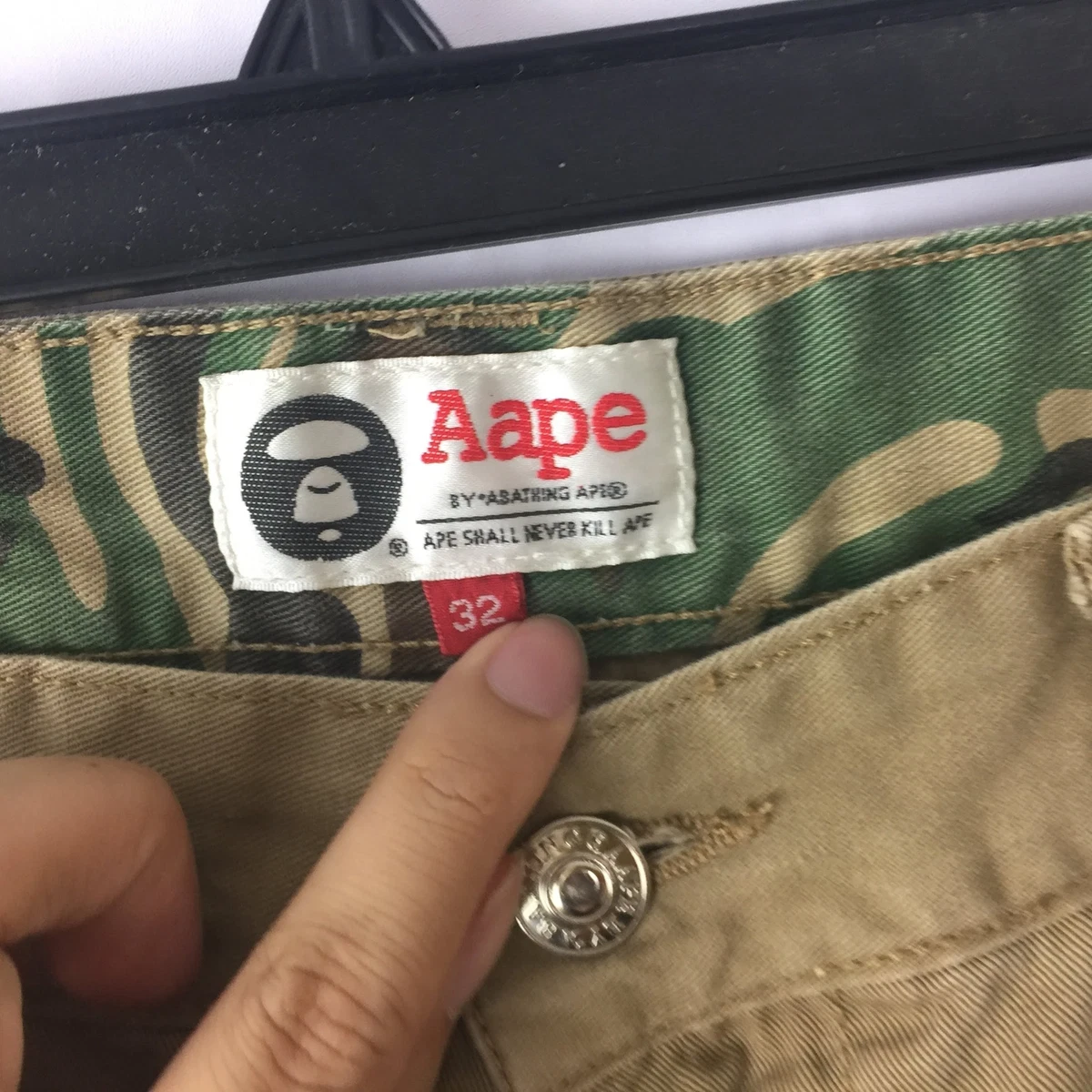 Aape Men's khaki tan Pants Size 32Streetwear Bape A BATHING