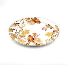 Williams Sonoma Acorns & Oak Leaves Fall Thanksgiving Serving Platter
