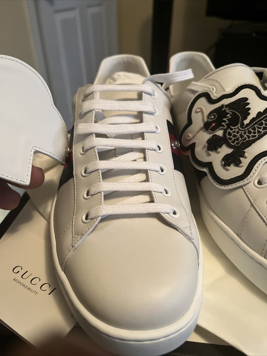Gucci オフホワイト　レザー 美品☆新品未使用☆22センチ☆GUCCI☆シ☆ェリーラインGG柄