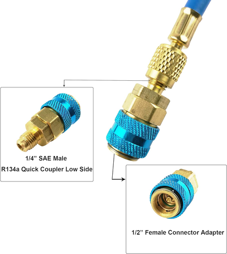 R1234yf Inyector De Tinte De Aceite Para Compresor Con Acoplador Rapido A Pr... - Imagen 5 de 6