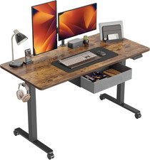 63 X 24 Inch Standing Desk with Drawer, Electric Stand up Adjustable Height Elec