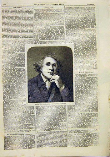 Original Old Antique Print Portrait Hunter Reyns Fine Art 1859 19th