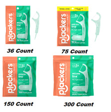 Plackers Micro Mint Dental Floss Picks, Fresh Mint Select Your Count 
