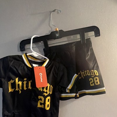PatPat Boys 2-Piece Outfit Set Chicago 28 Jersey Shirt & Shorts Size 5