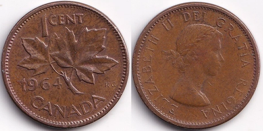 1 Cent 1964 Canada Elizabeth II / Feuille d'Erable - Photo 1/1