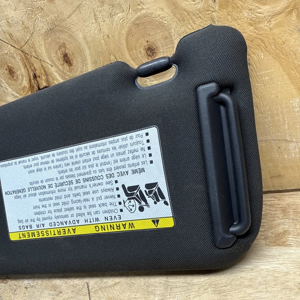 2011-2013 Scion TC Passenger Side Sun Visor Black Cloth Foto 4 de 4