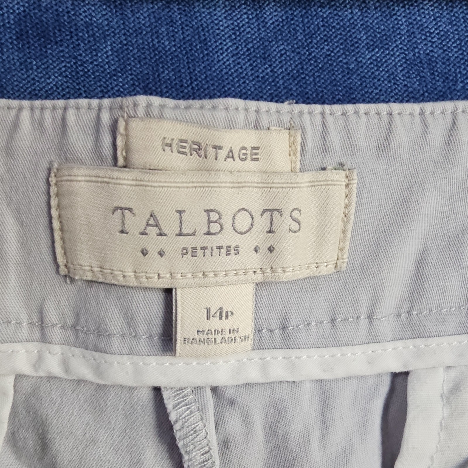 Talbots Women's Solid Light Gray Flat Front Pants… - image 4