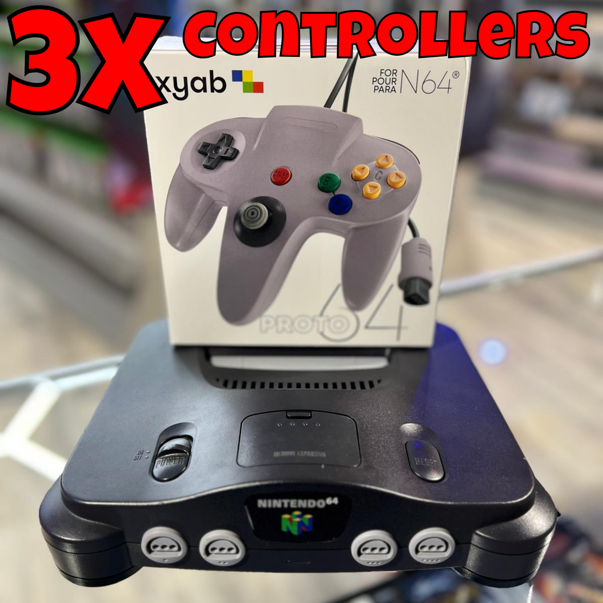Nintendo 64 N64 Charcoal Gray Console Region-Free Home Gaming