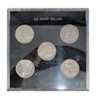 Set Of Five Silver Morgan Dollars 1878-1882 San Francisco Mint 5 Coin Set