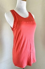 MARC BY MARC JACOBS Vintage Coral Red Modal Silk Tank Top Sleeveless Shirt M