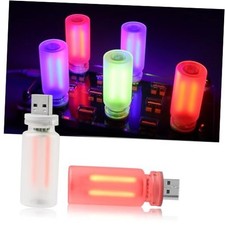 2PCS USB Car Lights, Touch Adjustment Lights, Plug in USB Frosted Glass Red