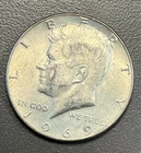 1969 D Kennedy Half Dollar / 40% Silver US Coin / 50 Cent Piece