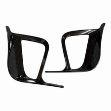 Gloss Black Front Bumper Canards for Abarth 2016-2024 500 595 695 PAIR