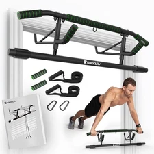 New Upgrade Pull Up Bar for Doorway - Foldable Design & Space-Saving, Upto 44...