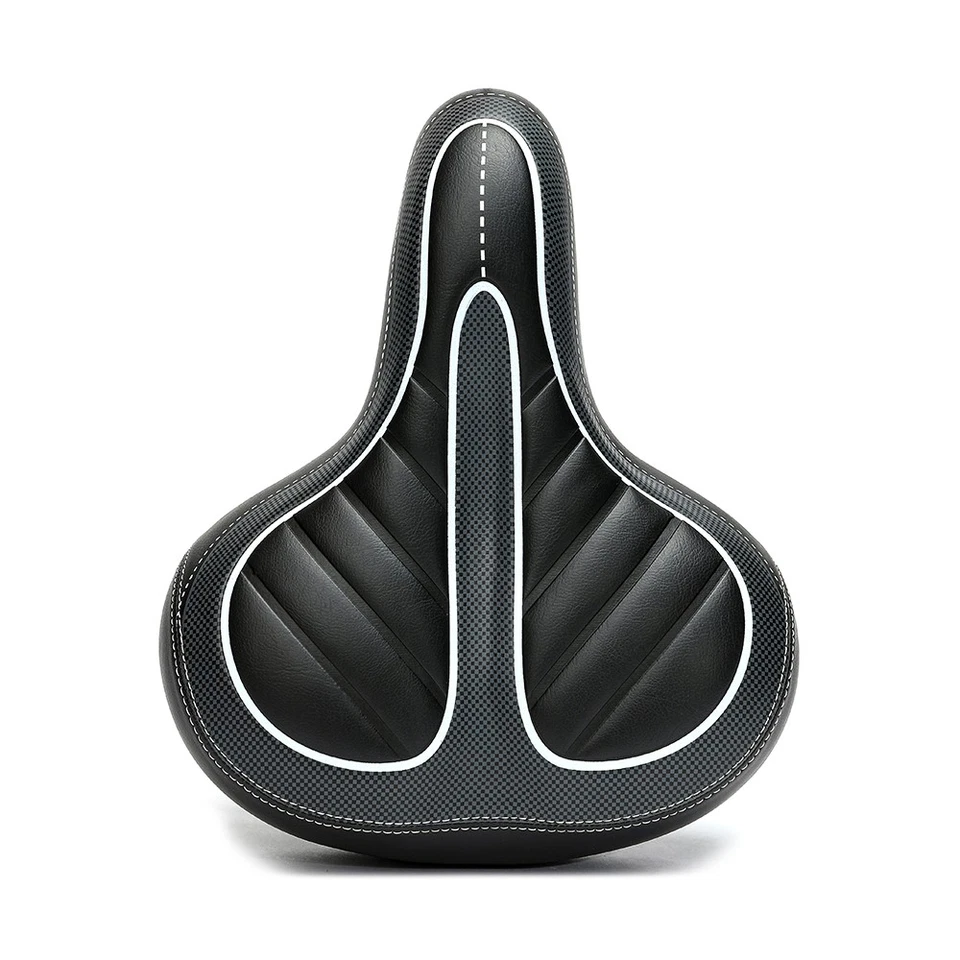 NUEVO Cojín de asiento de sillín deportivo extra suave para bicicleta cómodo ancho Big Bum Foto 3 de 4