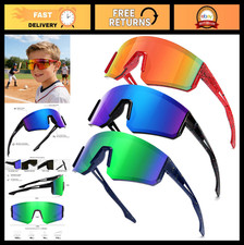 Youth Baseball Sunglasses for Kids 6-12 - Lightweight Sports Glasses for Cycling