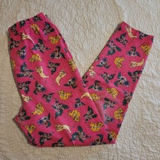Vintage 90s Disney Lion King Simba Nala Pink Print Girls Pants Disney Size 10