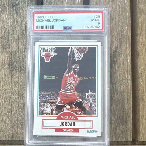 Fleer 1990 Michael Jordan #26 PSA 9 Chicago Bulls Base Set Basketball Card