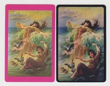 Playing Swap Cards GENUINE 2 single ADVERTISING DR PEPPER LADIES BIRDS