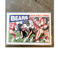 Topps 1987 Payton Barrels Forward Base #43 Walter Payton Bears Football Card