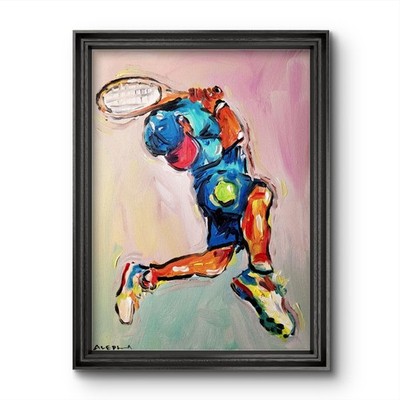 Aleph Original Art Tennis 16x12  Abstract Expressionist Original Painting Canvas