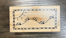 Great Impressions ~ E452 Ladybugs Walking in Line Under Sun ~ Rubber Stamp A6