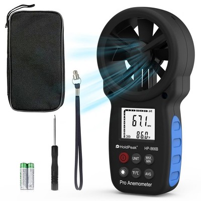 HoldPeak 866B Digital Anemometer Handheld Wind Speed Meter for Measuring Wind...