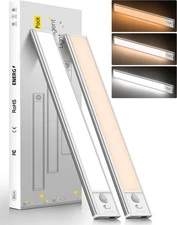 11.82inch Under Cabinet Lighting,with Motion ,54LED 3Color Temperature,Closet...