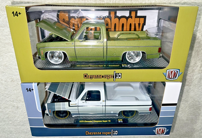 M2 SQUAREBODY CHEVROLET CHEYENNE SUPER 10 1:24 SCALE SET OF 2
