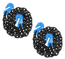 1/2" x 16'  G100 High Grade Transportation Chain w/ Grab Hook, 15,000 lbs WLL