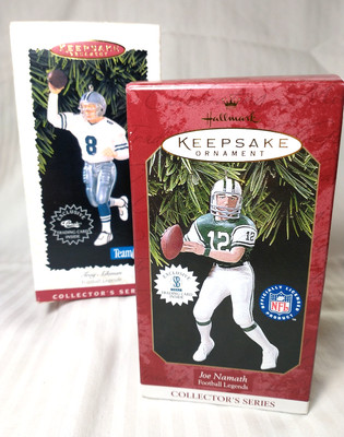 Hallmark ''Football Legends''  #2 & #3 in Series - Aikman & Namath - Both w/ Boxes