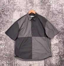 JW Anderson x Uniqlo Shirt Medium Mens Color Block Short Sleeve Casual Button