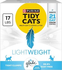 Purina Tidy Cats Light-Weight Glade Clear Springs Litter Glade Scented 17 lbs