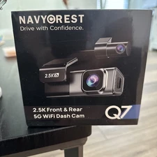 Navycrest 4K Dash Cam Front and Rear with 64GB Card, Built-in 5G WiFi, Dash