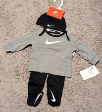 NWT NIKE Boys Size 6 Months Hat Pants Shirt 3pc. Outfit Set
