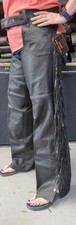 Unisex Motorcycle or Western Chaps with Braid and Fringe