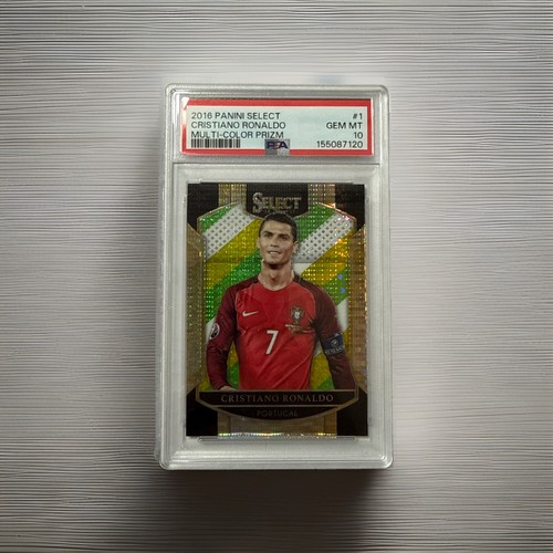 2016 PANINI SELECT MULTI-COLOR PRIZM #1 CRISTIANO RONALDO PSA 10