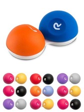 10PC Soft Grip Contact Lens Case Anti-Slip Rubber Screw Top Travel L&R Mark Bulk