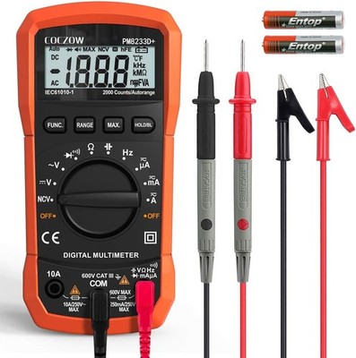 Digital Multimeter,Multimeter Tester, High Sensitivity Voltmeter Ammeter Ohmmete