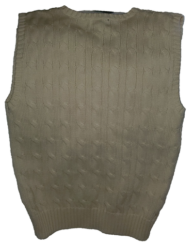 Boys Polo Ralph Lauren Cream Color Knit Vest Size 7 NWT Perfect for Winter - Picture 3 of 3