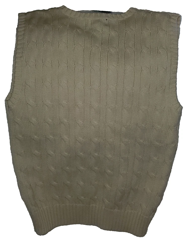 Chaleco de punto Polo Ralph Lauren color crema para niños talla 7 nuevo con etiquetas perfecto para invierno Foto 3 de 3