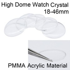 18mm-46mm Wholesale 1mm High Dome Retro Pocket Watch Glass Acrylic Watch Crystal