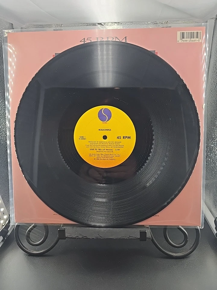Madonna Live To Tell Maxi Single Sire First Press Vinyl 0-20461 1986 **Unplayed Foto 4 de 4