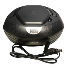 Jensen Model CD-475 Portable CD Player w/ AM/FM Stereo Radio Black Tested w/Cord