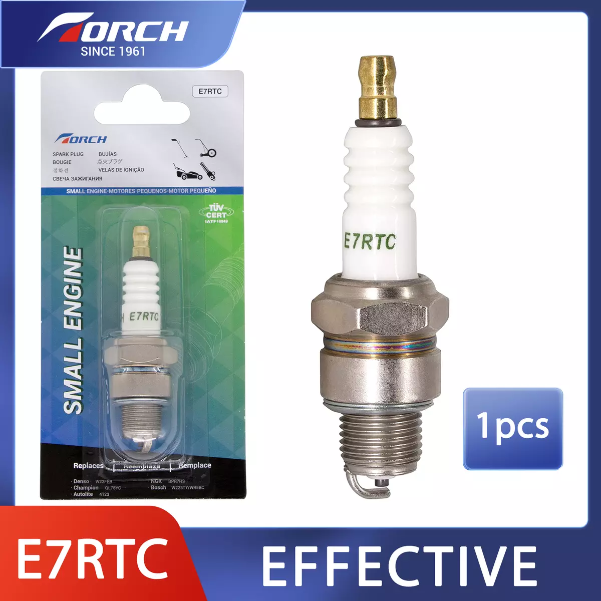 TORCH E7RTC Spark Plug Replacement for NGK 6422/BPR7HS for Denso