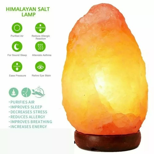 100% Natural 6" Large Himalayan Salt Lamp – Pink Salt Mult Color Night Lamp - Picture 2 of 8