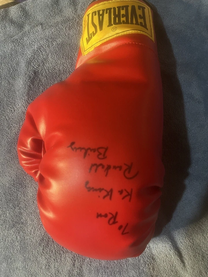 Autographed Randall Bailey KO King Red Everlast Boxing Glove Signed - Image 3 of 4