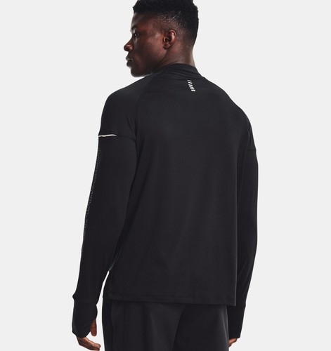 Under Armour Mock Mens - UA Out Run The Cold Running Top LS - Black Friday Sale - Picture 2 of 6
