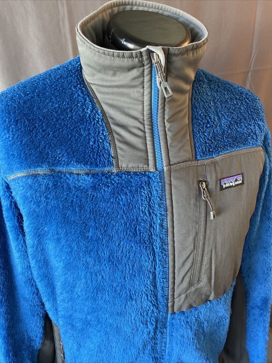 Patagonia Regulator Men's M Fleece Jacket Blue Gray Polartec Thermal Pro  Pile